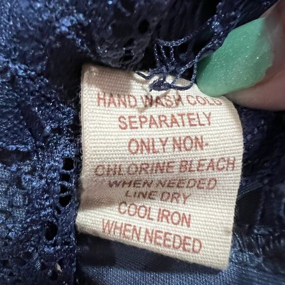 Altar'd State Size Small Navy Lace Mini Dress Fully Lined Prom Formal Sorority - Picture 5 of 8